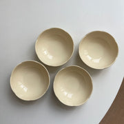 Cream Scalloped Gold Rim Dish