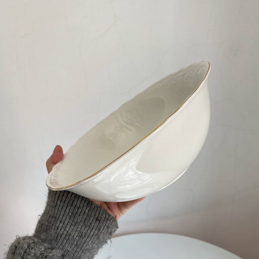 Gold Rim Relief Soup Bowl - product view 1