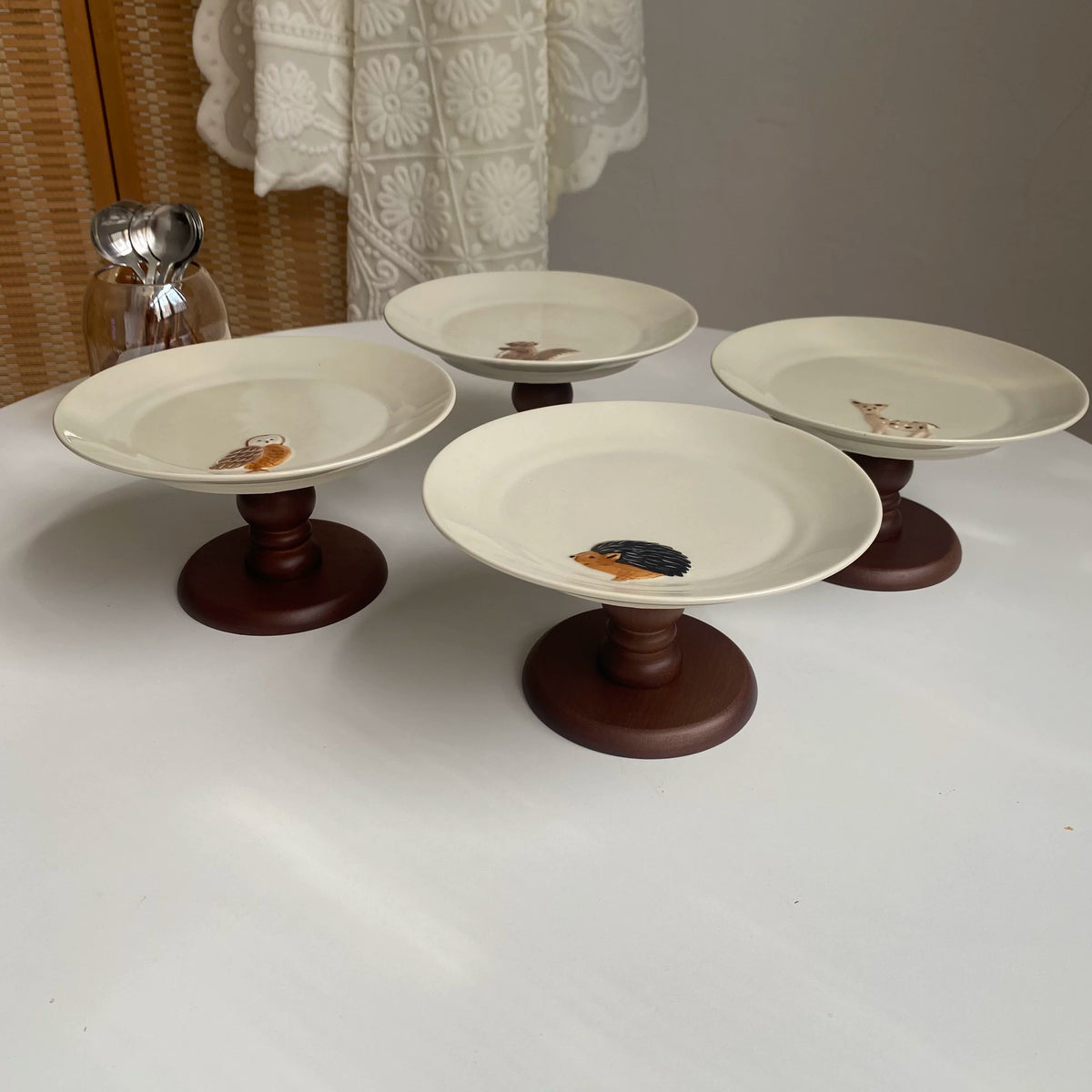 Woodland Footed Serving Set