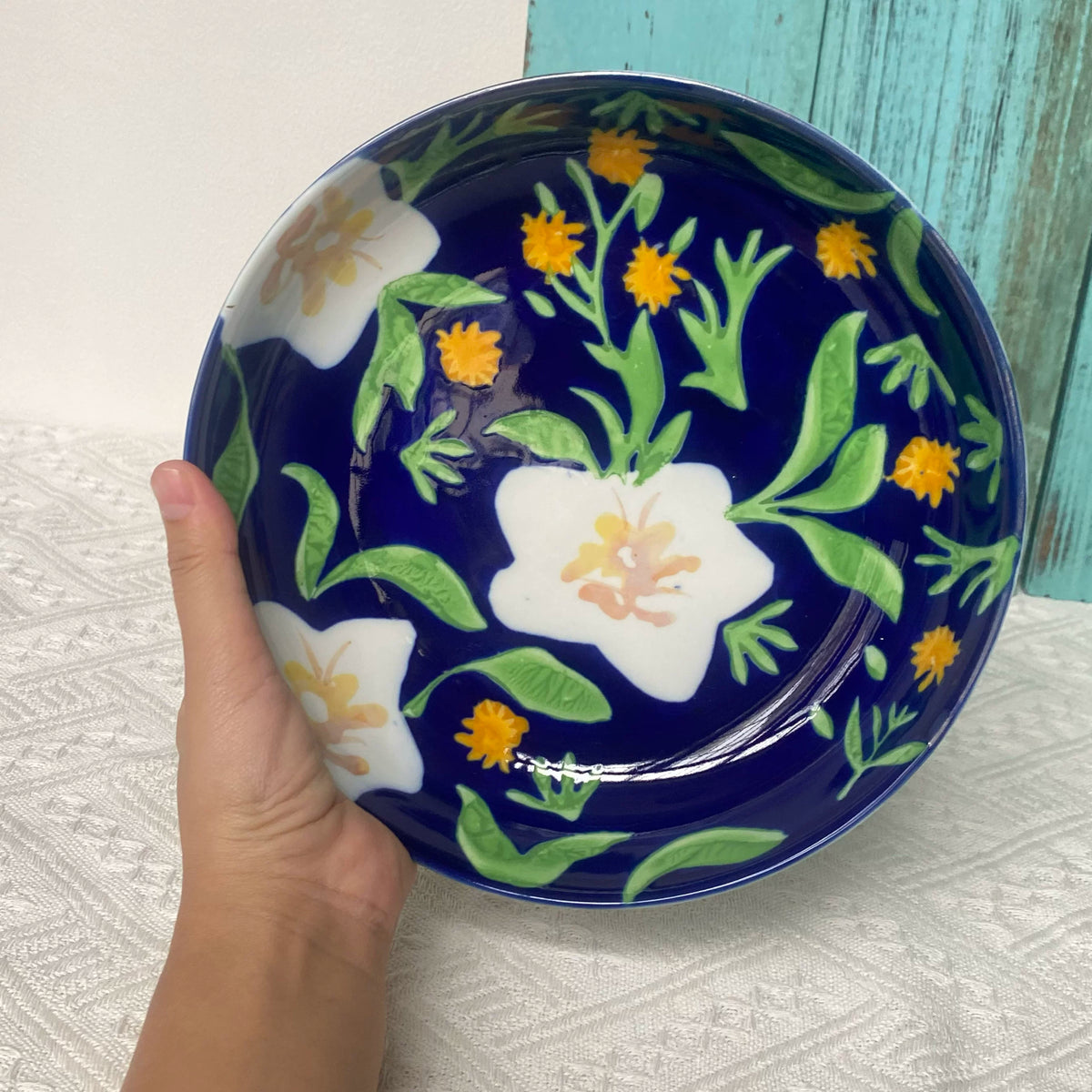 Blue Floral Deep Plate