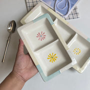 Floral Divided Serving Platter