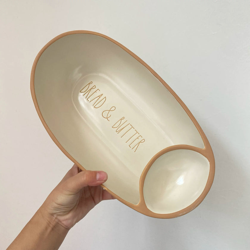 Lettered Oval Serving Bowl - product view 1