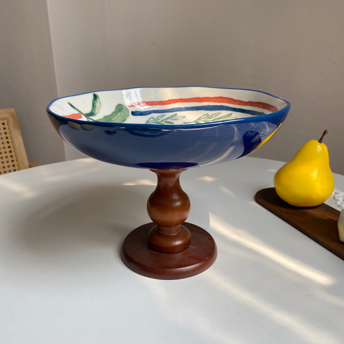 Butterfly Garden Footed Bowl
