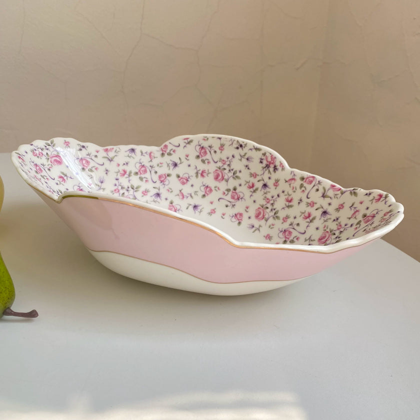 Petite Floral Footed Serving Bowl