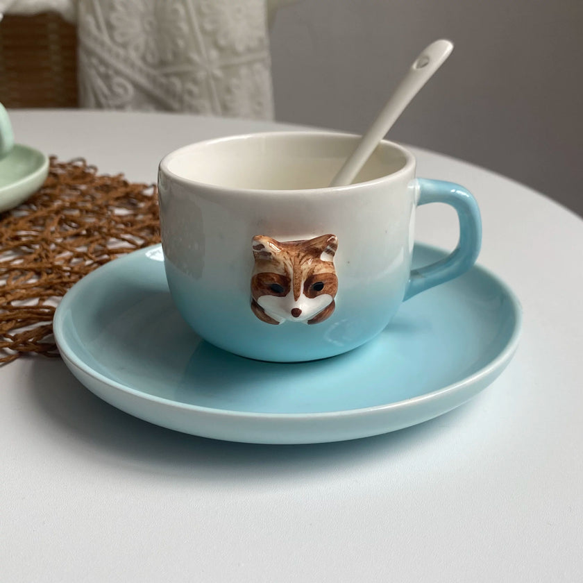 Animal Portrait Cup and Saucer - product view 1