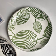 Black Leaf Dinner Plate