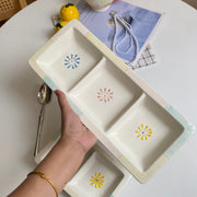 Floral Divided Serving Platter