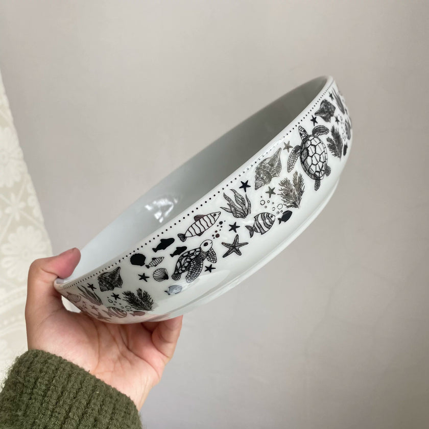 Grey Heart Soup Bowl