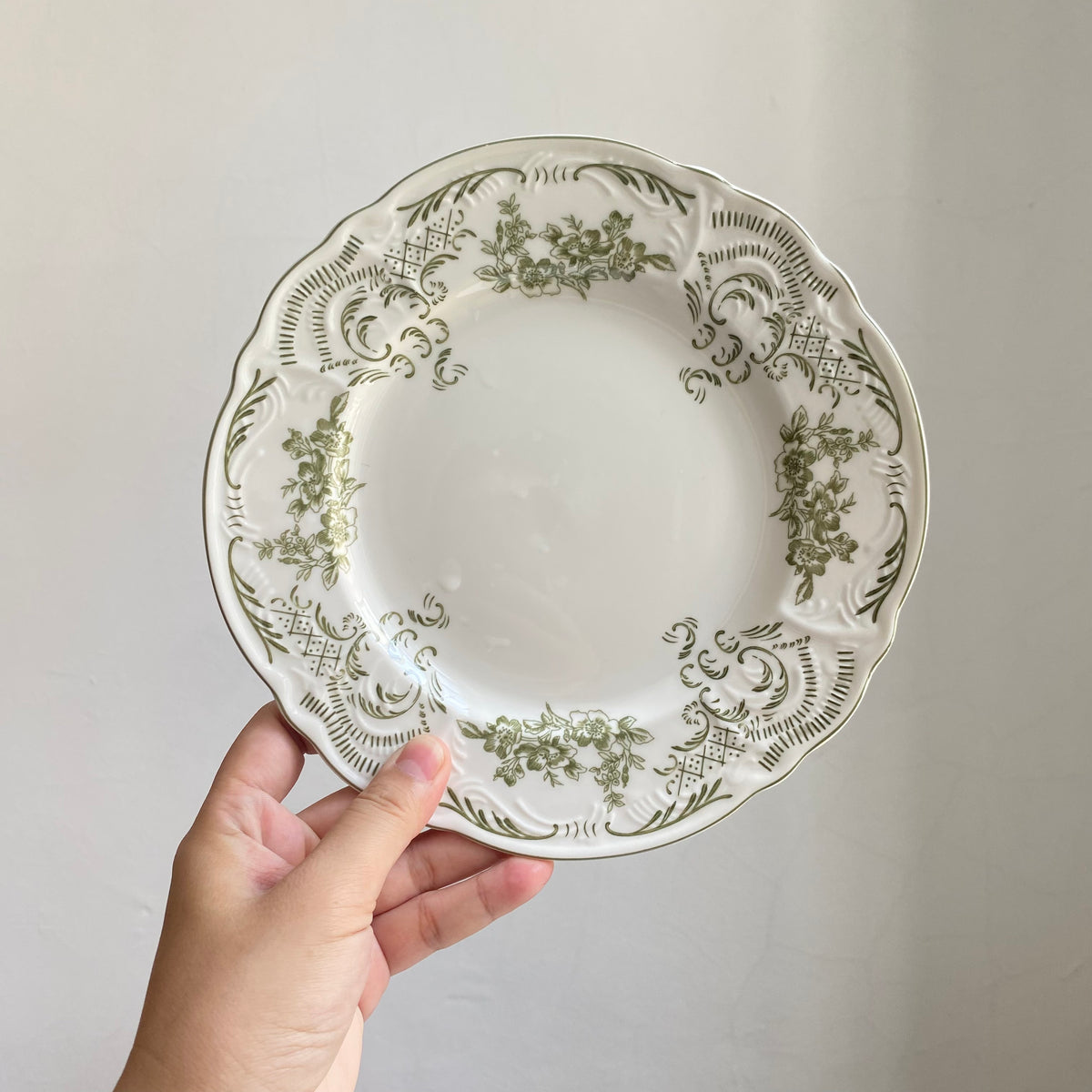 Sage Peony Side Plate