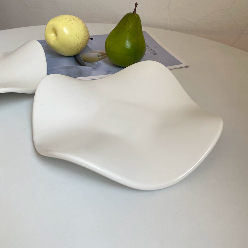 White Wave Dinner Plate - product view 1
