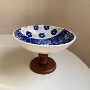 Blue Two Tone Footed Bowl