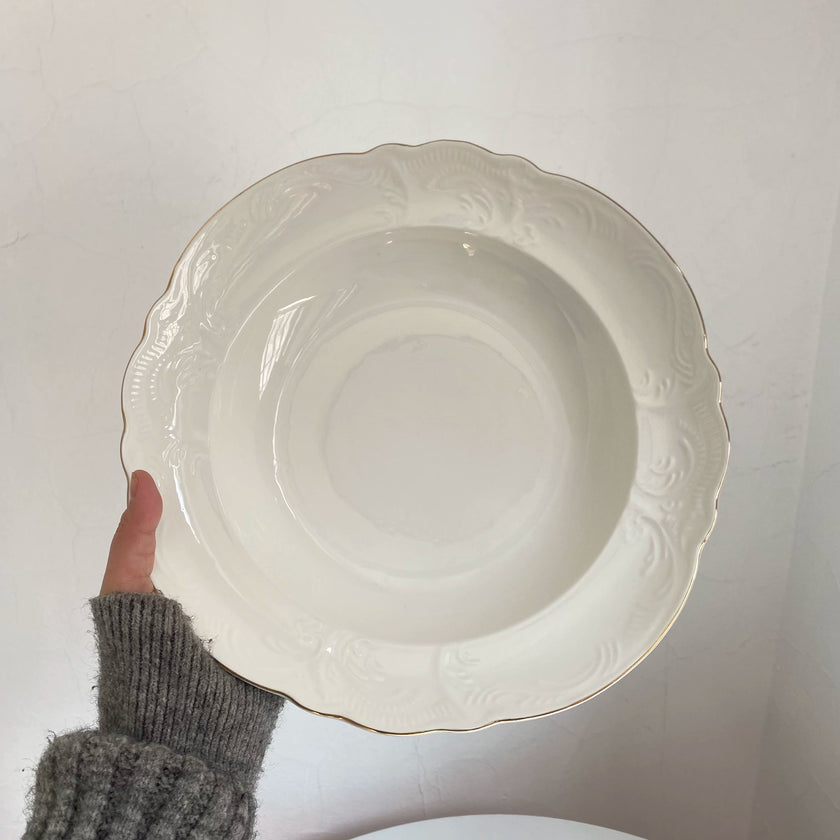 Gold Rim Relief Deep Plate - product view 1