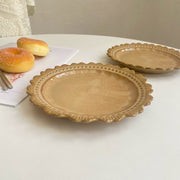 Brown Scalloped Side Plate