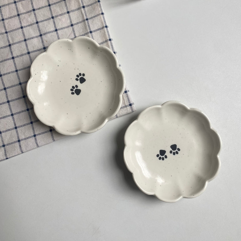 Cat Paw Scalloped Small Dish