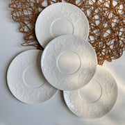White Floral Relief Small Dish