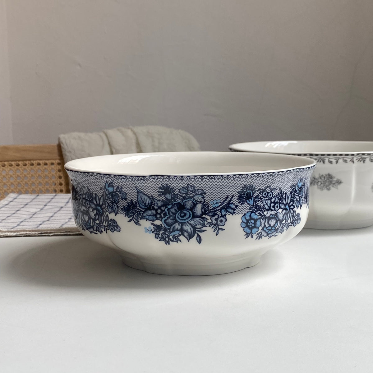 Vintage Blue Soup Bowl