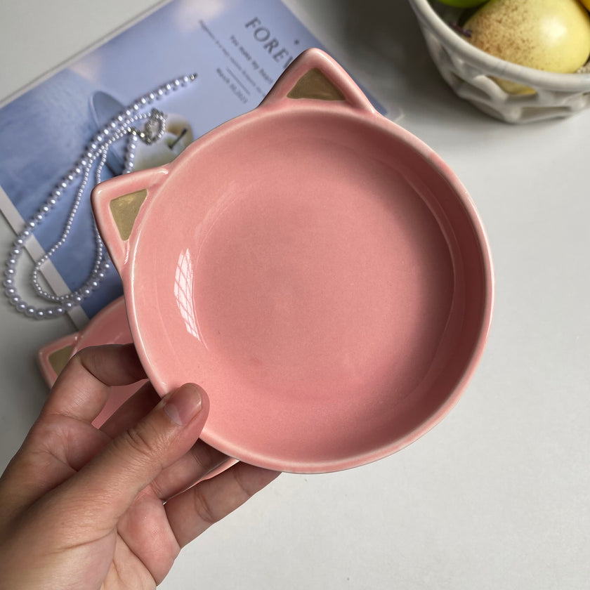 White Cat Ear Small Dish