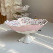 Petite Floral Footed Serving Bowl