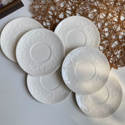 White Floral Relief Small Dish