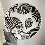 Black Leaf Dinner Plate